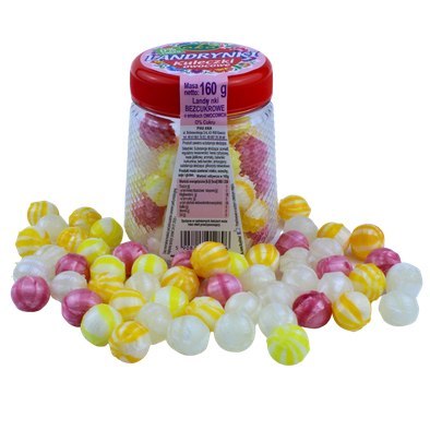 Landrynki kuleczki owocowe ze stewią bez dodatku cukru 160g AKA