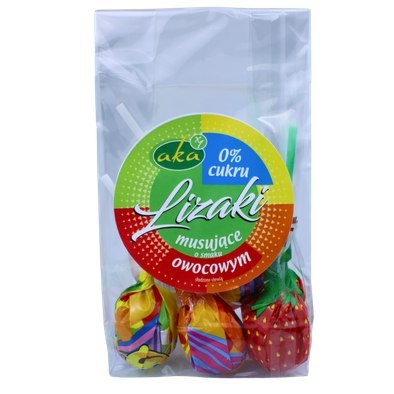 Lizaki musujące owocowe ze stewią bez dodatku cukru 13g*5szt AKA