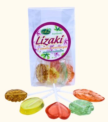 Lizaki owocowe z ksylitolem bez dodatku cukru 10g*5szt AKA