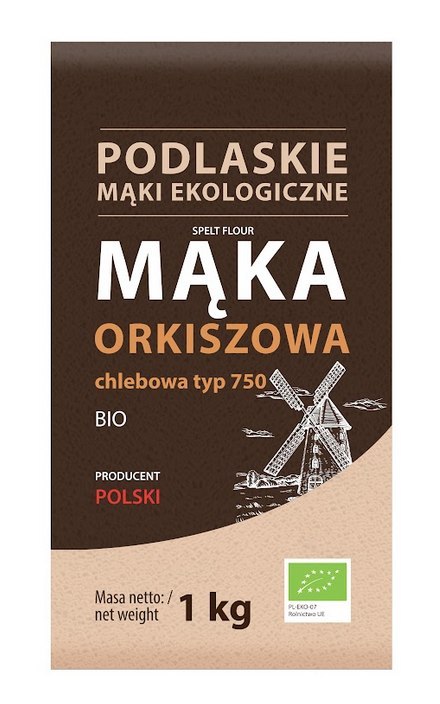 Mąka orkiszowa chlebowa typ 750 BIO 1kg BIOLIFE - PODLASKIE EKOLOGICZNE