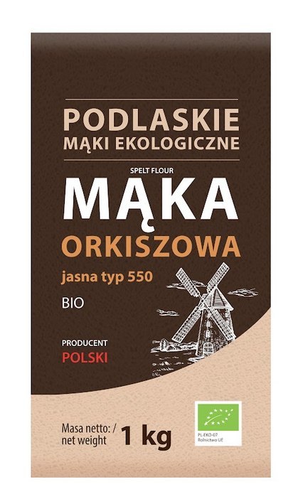 Mąka orkiszowa jasna typ 550 BIO 1kg BIOLIFE - PODLASKIE EKOLOGICZNE