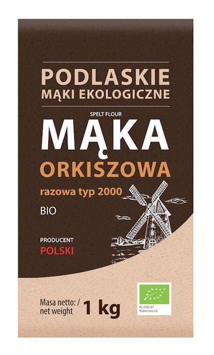 Mąka orkiszowa razowa typ 2000 BIO 1kg BIOLIFE - PODLASKIE EKOLOGICZNE