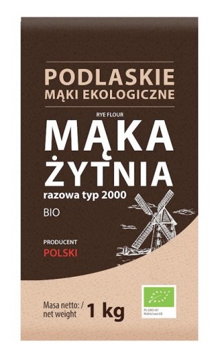 Mąka żytnia razowa typ 2000 BIO 1kg BIOLIFE - PODLASKIE EKOLOGICZNE