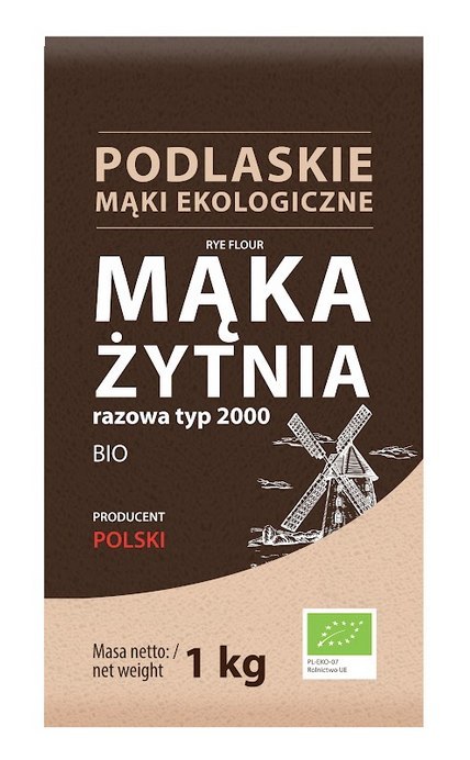 Mąka żytnia razowa typ 2000 BIO 1kg BIOLIFE - PODLASKIE EKOLOGICZNE