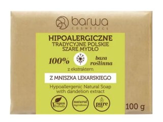 Mydło tradycyjne polskie szare z ekstraktem z mniszka lekarskiego w kostce 100g BARWA