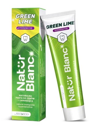 NATUR BLANC Pasta do zębów bez fluoru GREEN LIME łagodząca nadwrażliwość 100ml SYLVECO