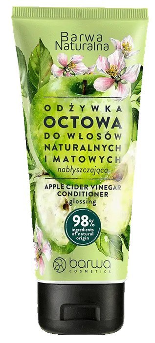 Odżywka octowa w tubie do włosów naturalnych i matowych 200ml BARWA NATURALNA