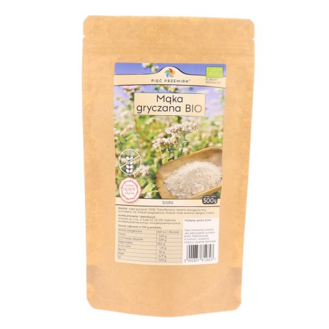 PIĘĆ PRZEMIAN Mąka gryczana BIAŁA bezglutenowa BIO 500g