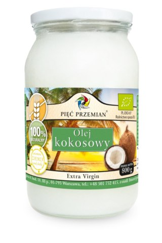 PIĘĆ PRZEMIAN Olej kokosowy BIO extra virgin 800g