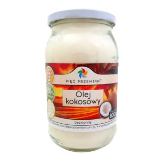 PIĘĆ PRZEMIAN Olej kokosowy bezwonny 800g