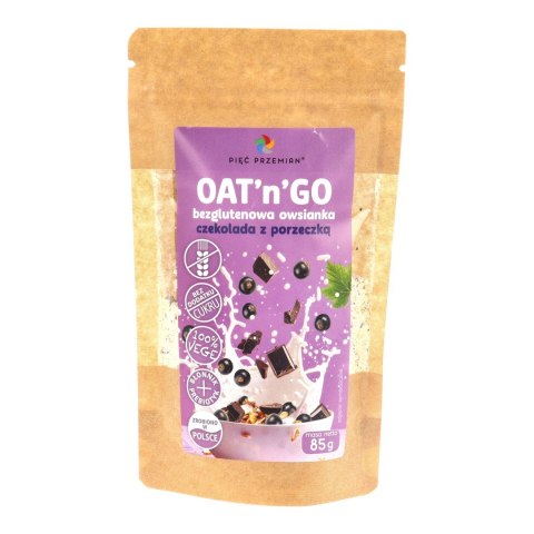 PIĘĆ PRZEMIAN Owsianka OAT'n'GO czkolada z porzeczką bezglutenowa 85g