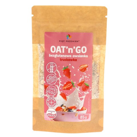 PIĘĆ PRZEMIAN Owsianka OAT'n'GO truskawka bezglutenowa 85g