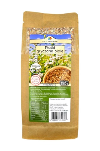 PIĘĆ PRZEMIAN Płatki gryczane białe bezglutenowe 350g