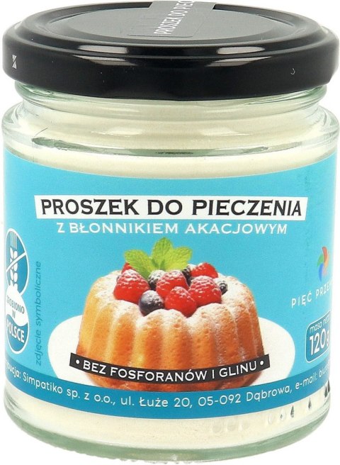 PIĘĆ PRZEMIAN Proszek do pieczenia bezglutenowy z błonnikiem akacjowym 120g