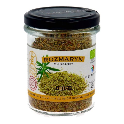 PIĘĆ PRZEMIAN Rozmaryn suszony bezglutenowy BIO 45g