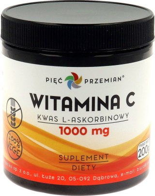 PIĘĆ PRZEMIAN Witamina C kwas L-askorbinowy 200g