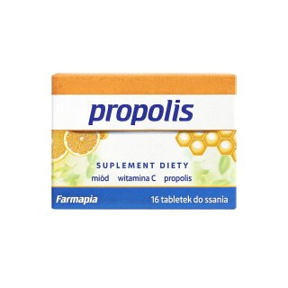 Propolis, miód, witamina C tabletki do ssania 16 szt. FARMAPIA