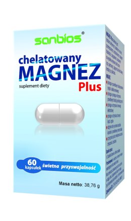 SANBIOS Magnez chelatowany Plus 60 kaps.