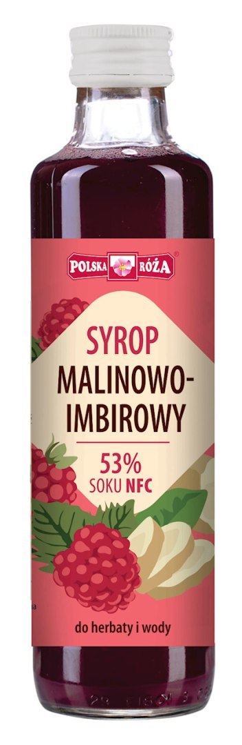 Syrop malinowo - imbirowy 53% soku 250ml POLSKA RÓŻA