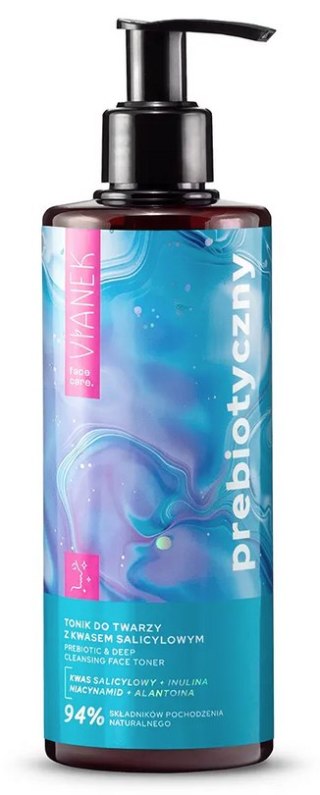 VIANEK Prebiotyczny tonik do twarzy z kwasem salicylowym 300ml SYLVECO