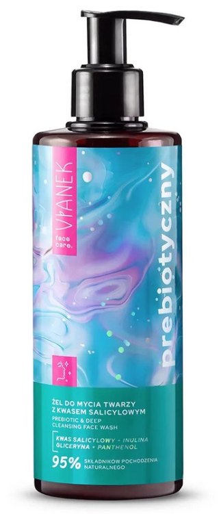 VIANEK Prebiotyczny żel do mycia twarzy z kwasem salicylowym 300ml SYLVECO