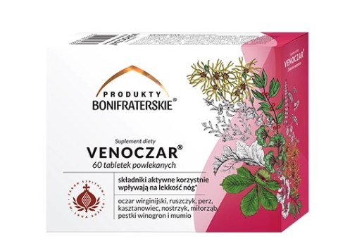 Venoczar 60 tabl. powlekanych PRODUKTY BONIFRATERSKIE
