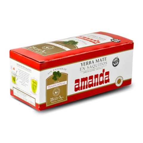 Yerba Mate AMANDA klasyczna fix 25*3g (saszetki bez koperty)