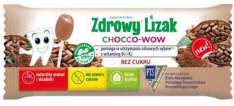 Zdrowy lizak Chocco-Wow bez cukru kakao 1 szt. STARPHARMA