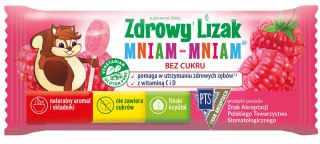 Zdrowy lizak Mniam-Mniam bez cukru malina 1 szt. STARPHARMA