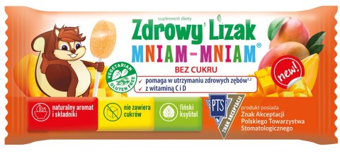 Zdrowy lizak Mniam-Mniam bez cukru mango 1 szt. STARPHARMA