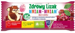 Zdrowy lizak Mniam-Mniam bez cukru musująca wiśnia 1 szt. STARPHARMA