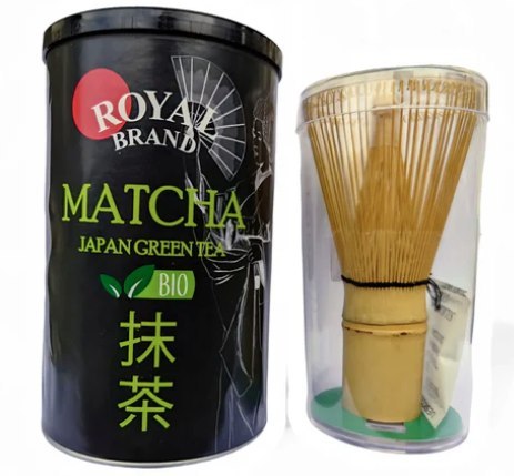 Zestaw matcha BIO 100g + mieszadełko chasen ROYAL BRAND
