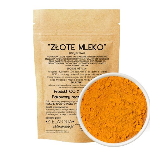 "Złote mleko" mieszanka przypraw z kurkumą 50g ZIELARZPOLSKI.PL