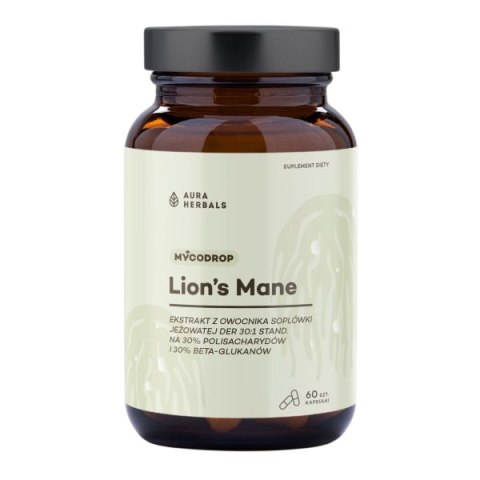 AURA HERBALS Mycodrop Lion's Mane 60 kaps.