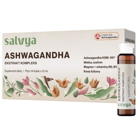 Ashwagandha ekstrakt kompleks 14 fiolek x 10ml GINSENG POLAND