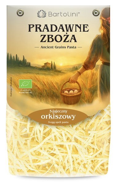 BARTOLINI Makaron orkiszowy 3-jajeczny krajanka średnia BIO 250g