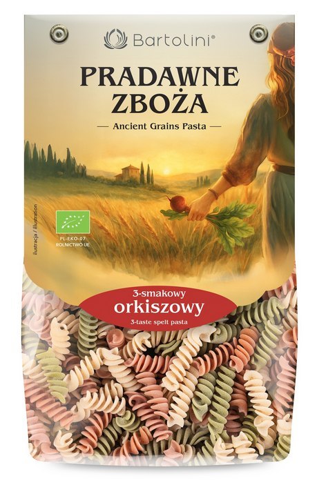 BARTOLINI Makaron orkiszowy 3-smakowy BIO 250g