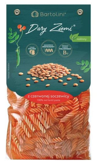 BARTOLINI Makaron z czerwonej soczewicy świderek nr 2 250g