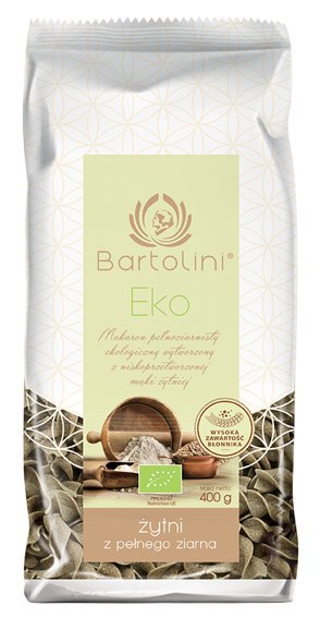 BARTOLINI Makaron żytni świderek nr 3 BIO 400g