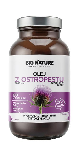 BIG NATURE Kapsułki Olej z ostropestu 1000mg, 60 kaps.