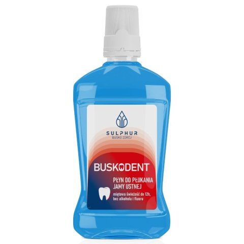 BUSKODENT Płyn do płukania jamy ustnej bez alkoholu i fluoru 500ml SULPHUR