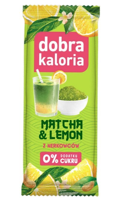 DOBRA KALORIA Baton Matcha i Lemon z nerkowców 35g KUBARA