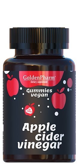 GOLDEN PHARM Ocet jabłkowy żelki wegańskie 500mg, 60 szt.