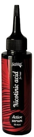 GOLDEN PHARM Serum aktywne do włosów kwas nikotynowy stymulator wzrostu 100ml