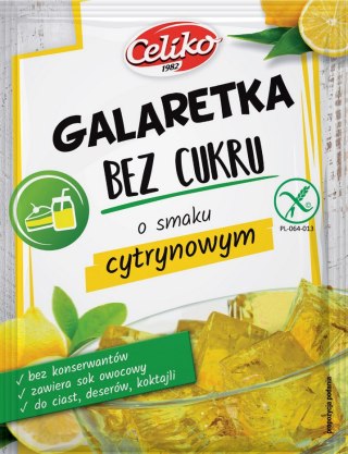 Galaretka o smaku cytrynowym bez cukru bezglutenowa 14g CELIKO