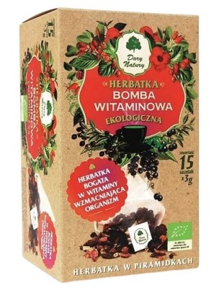 Herbatka Bomba witaminowa w piramidkach BIO 15*3g DARY NATURY