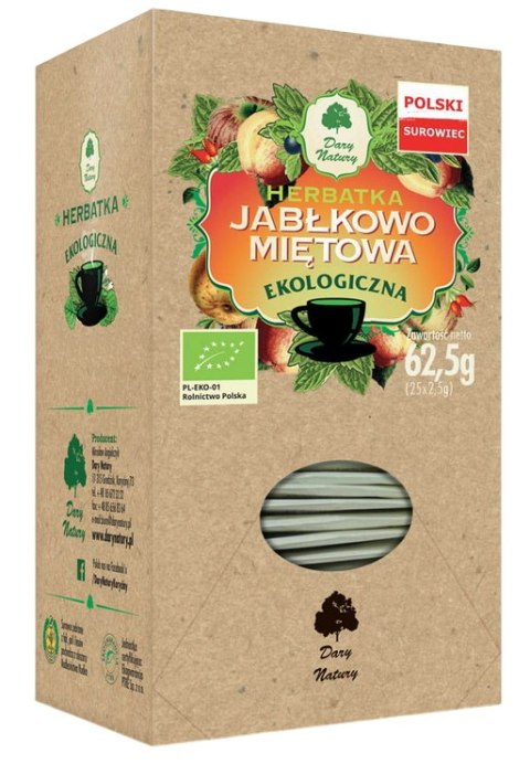 Herbatka Jabłkowo-miętowa BIO 25*2,5g DARY NATURY