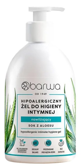 Hipoalergiczny żel do higieny intymnej aloes 500ml BARWA