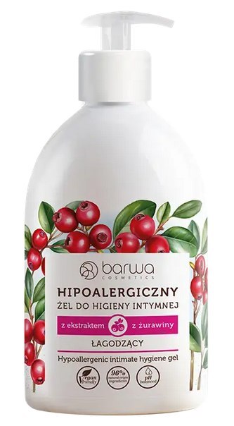 Hipoalergiczny żel do higieny intymnej żurawina 500ml BARWA