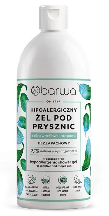 Hipoalergiczny żel pod prysznic bezzapachowy 400ml BARWA